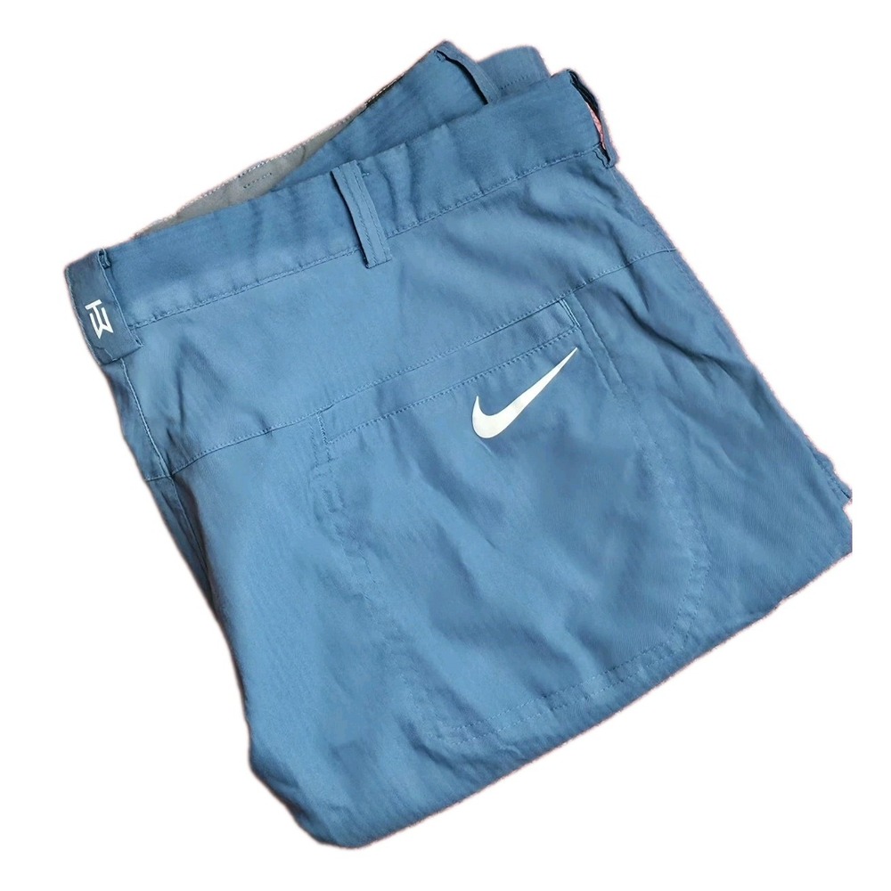 Nike Golf Tiger Woods Collection Dri-FIT Blue Shorts Mens 38 619758-483